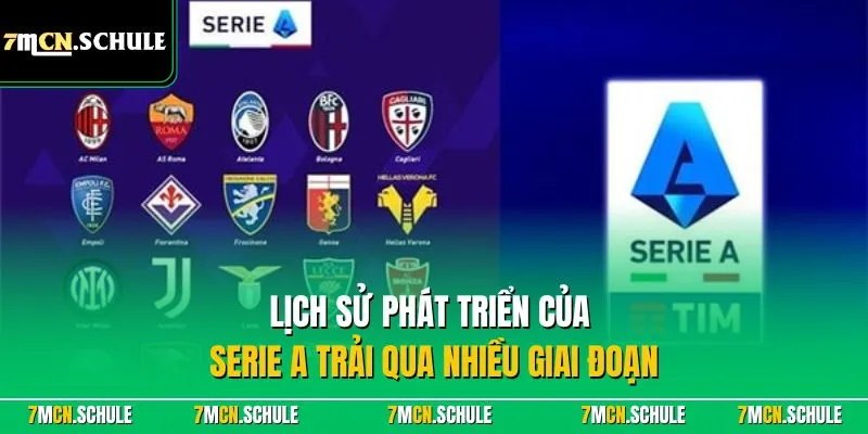 Lịch sử phát triển của Serie A trải qua nhiều giai đoạn
